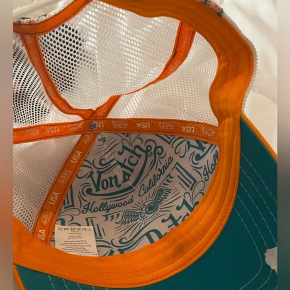 Authentic Von Dutch Hat - Orange and Teal - Picture 3 of 5